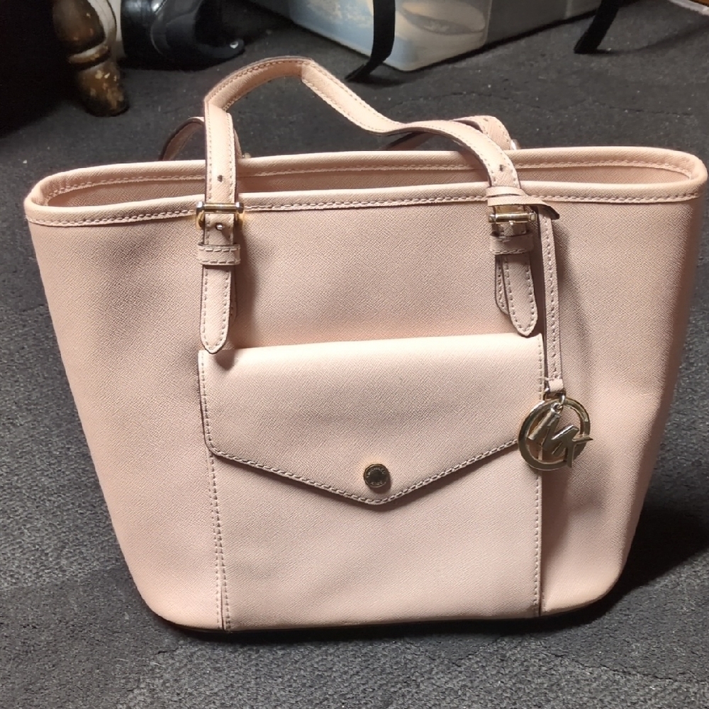 Michael Kors Pink Tote Bag with Structured Design